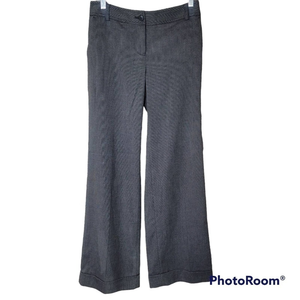 White House Black Market Legacy Wide Leg Pants Sz 2R Black